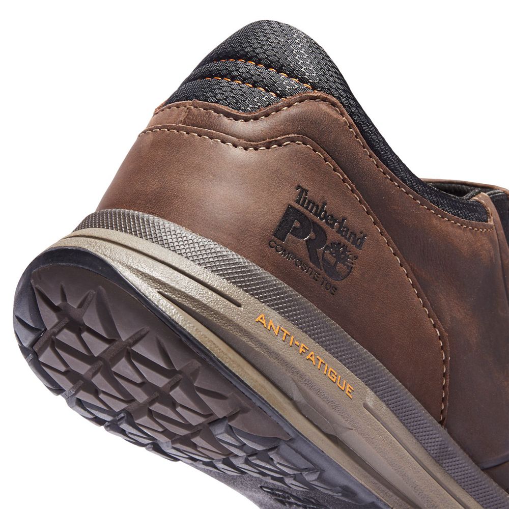 Timberland Mens Work Shoes PRO® Drivetrain Comp Toe Slip-On - Brown - India DS2410567